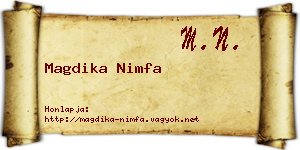 Magdika Nimfa névjegykártya